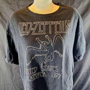 Led Zeppelin United States of America 1977 Mens XL Black Tour T Shirt